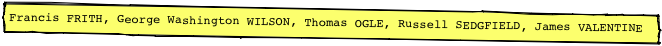 Francis FRITH, George Washington WILSON, Thomas OGLE, Russell SEDGFIELD, James VALENTINE